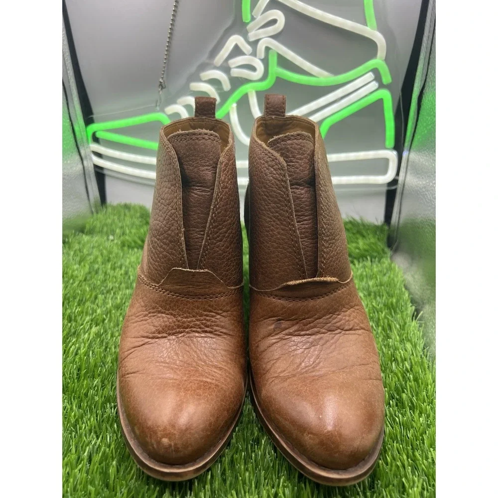 Lucky Brand Ankle High‎ Zip Boot Brown Womens Size 7M/37